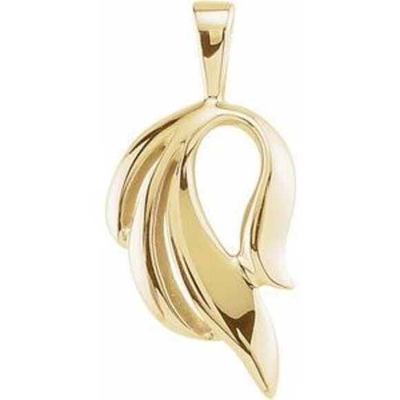 14K Yellow Freeform Pendant
